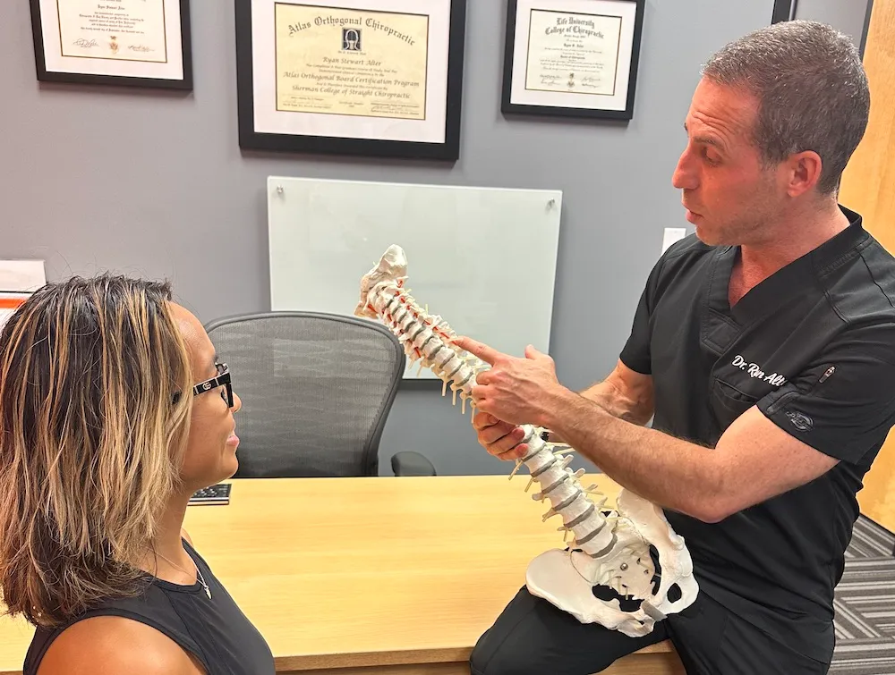 Dr. Ryan Alter discussing about spine model