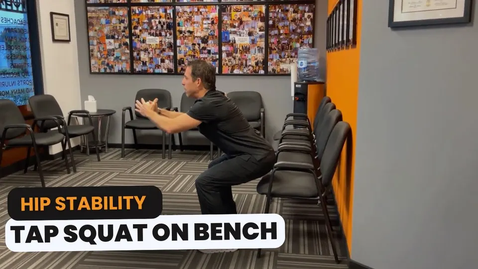Tap Squat on a Bench